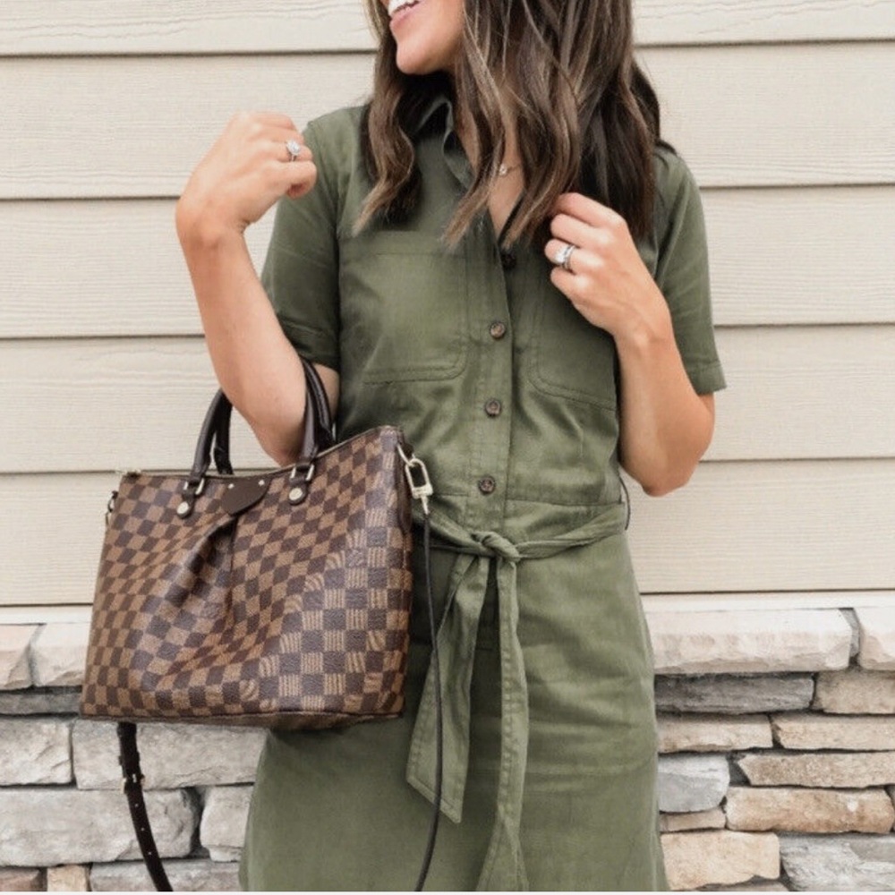 J. Crew Army Green Utility Button Up Dress